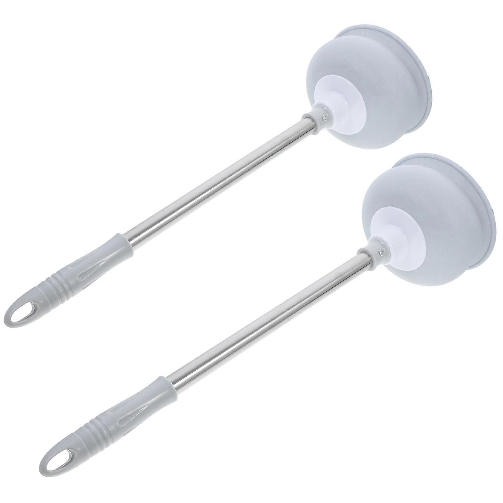 Toilet Plunger Bathroom Tool for Effective Cleaning 2Pcs Long Handle
