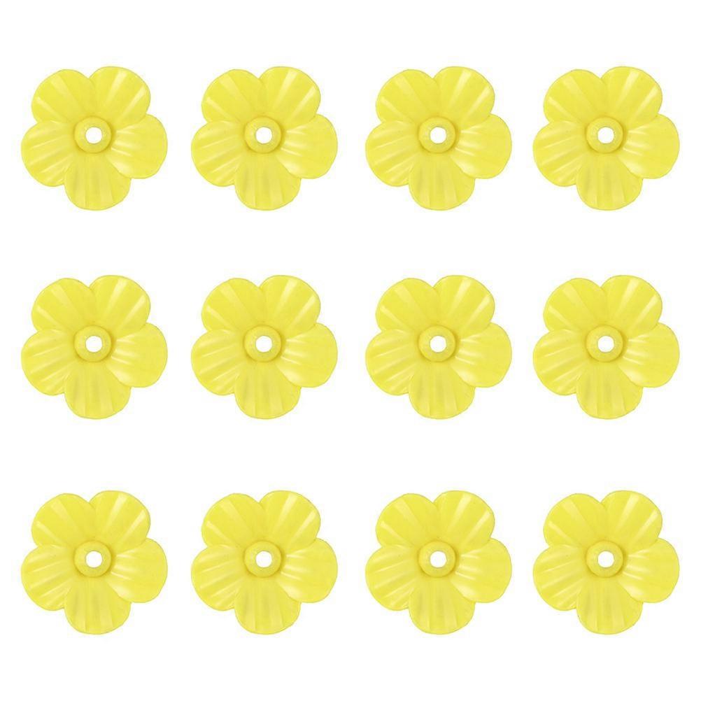 Yellow Plastic Flower Feeder Replacement for Hummingbird 60Pcs Pack