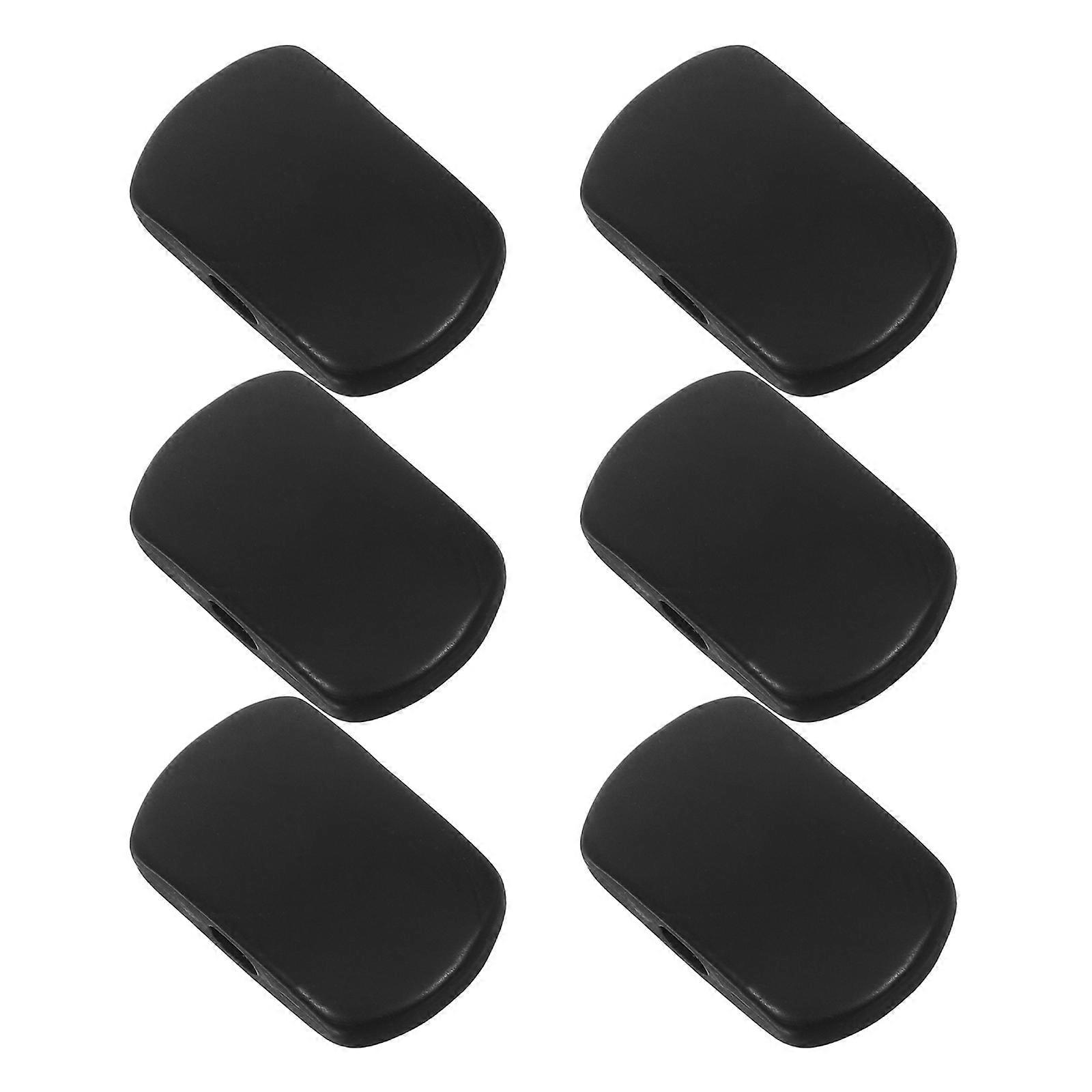 Black Ebony Guitar Tuning Peg Buttons for Stable Pitch 6Pcs Square Handle Set