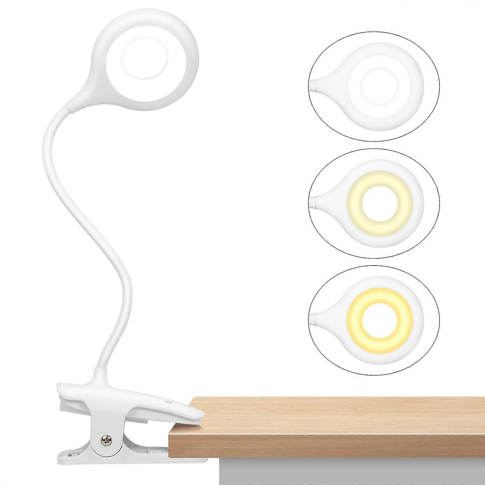 Clip On Reading Light with Touch Control, 9 Lighting Settings, Eye Protection, Rechargeable Battery