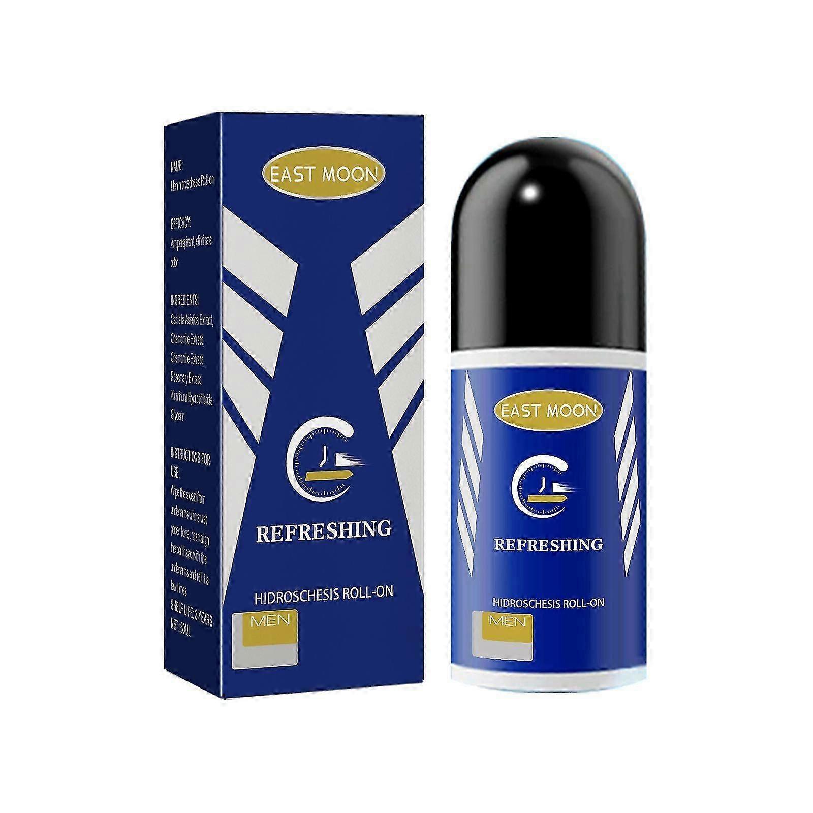 Men's Antiperspirant Roll-On - Long-Lasting Odor Control with Natural Extracts & Pheromones for Instant Attraction, Deep Odor Elimination, and All-Day