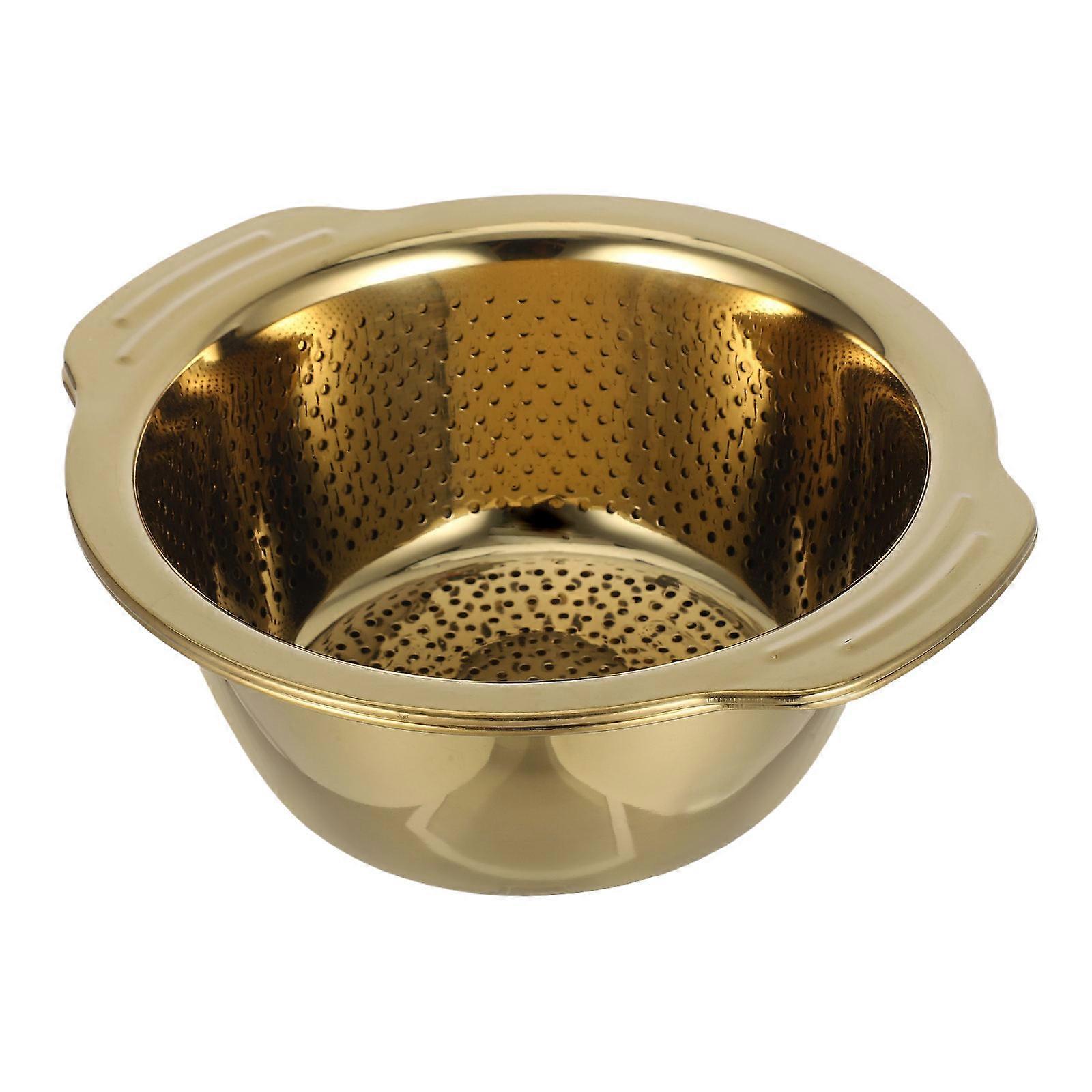Kitchen Stainless Steel Fruit Strainer for Washing with 2Pcs Double Layer Baskets