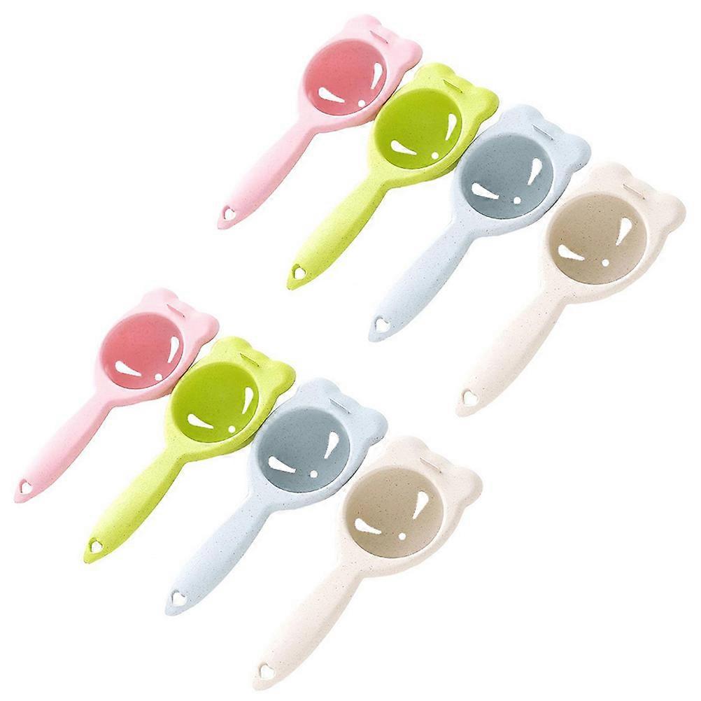 Egg Separator Tool Made of Plastic for Home Use Assorted Color Kitchen Gadgets 8pcs