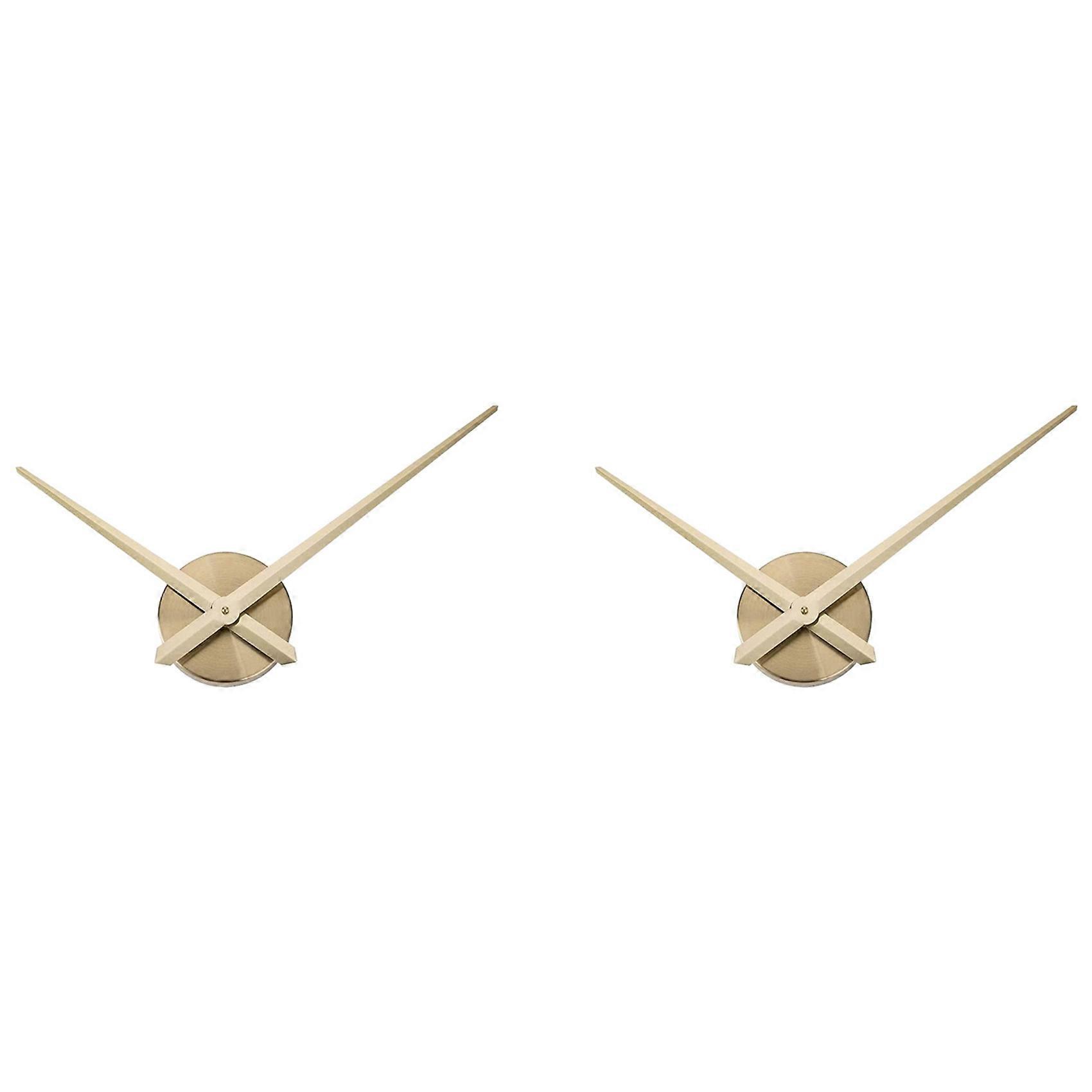 2X 3D Clock Hands,DIY Large Clock Movement Mechanism Needles,Wall Accessories Part Replacement,Gold