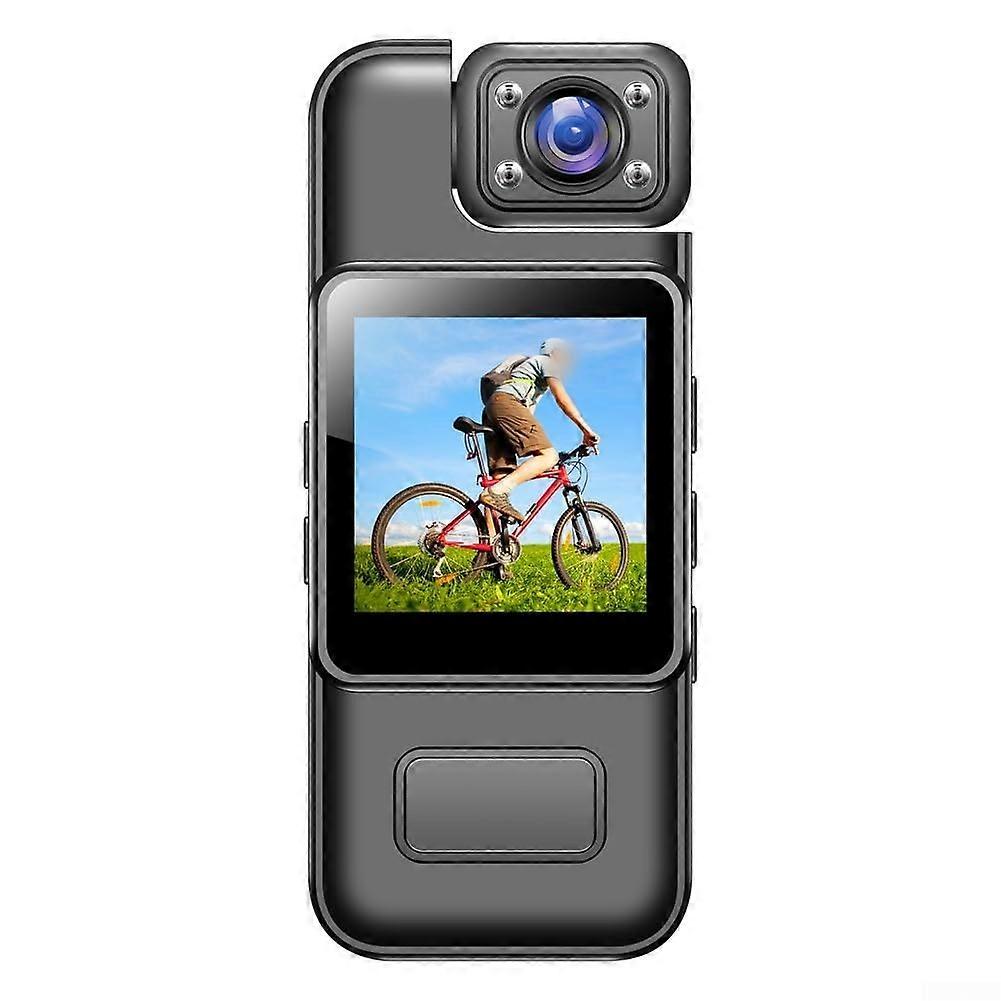 4K Body Camera with 180° Rotatable Lens, Night Vision, Motion Detection, 8Hr Battery, 128GB Support