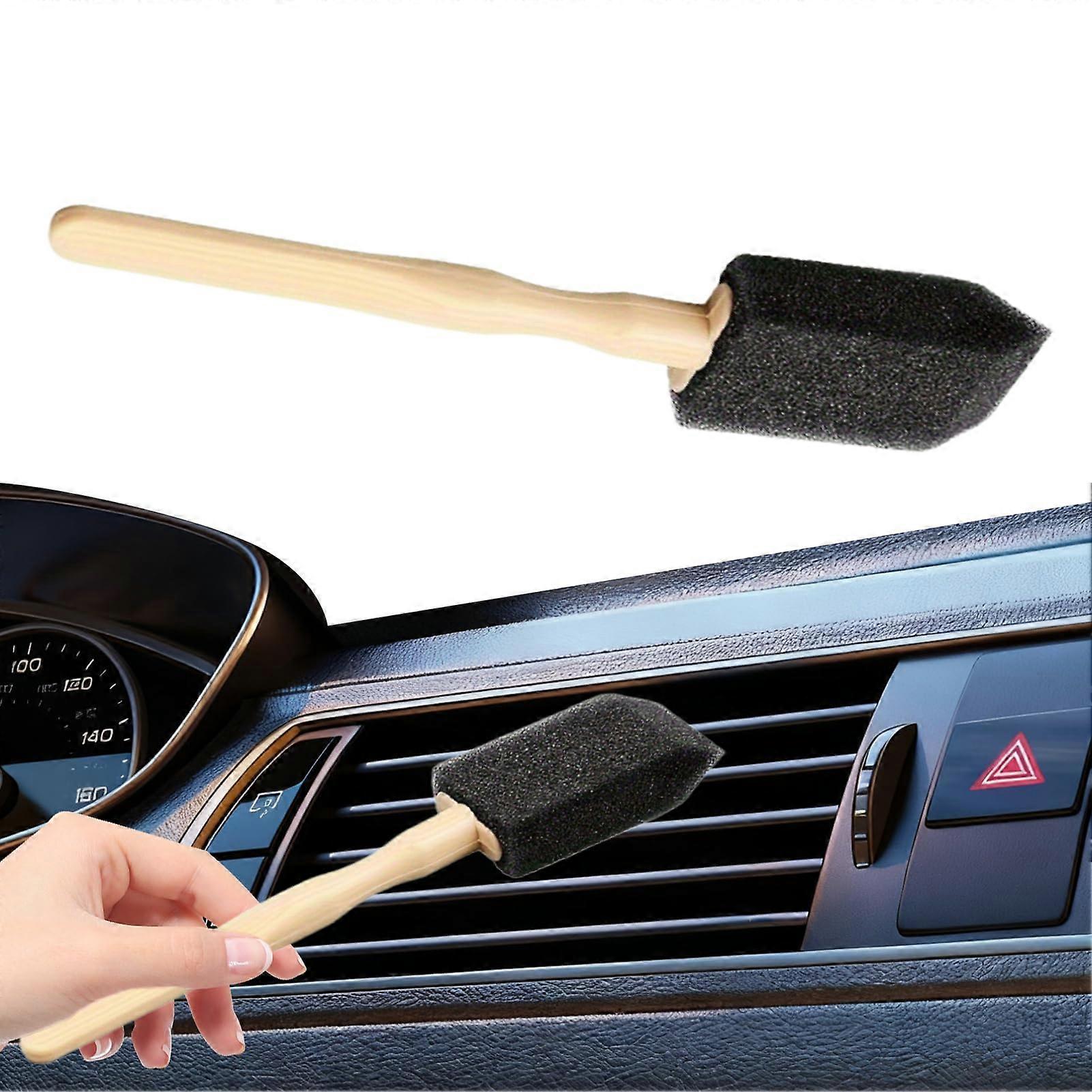 Car Detailing Brush with Scratch Bristles, Flexible Vent Cleaning, Deep Interior Dust Removal