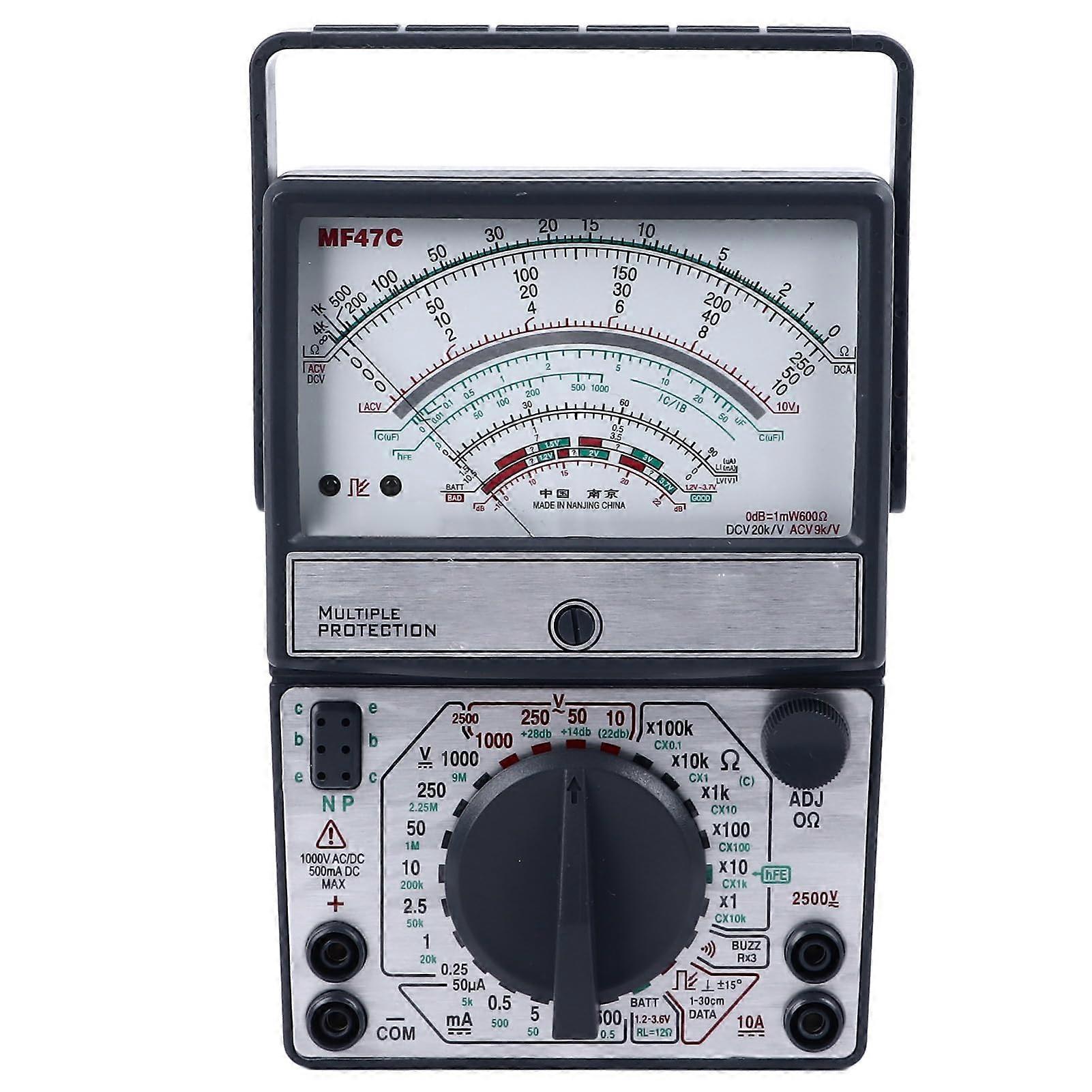 Analog Pointer Multimeter with Buzzer, Overload Protection and Quick Accurate Measurement for Home and Industrial Use