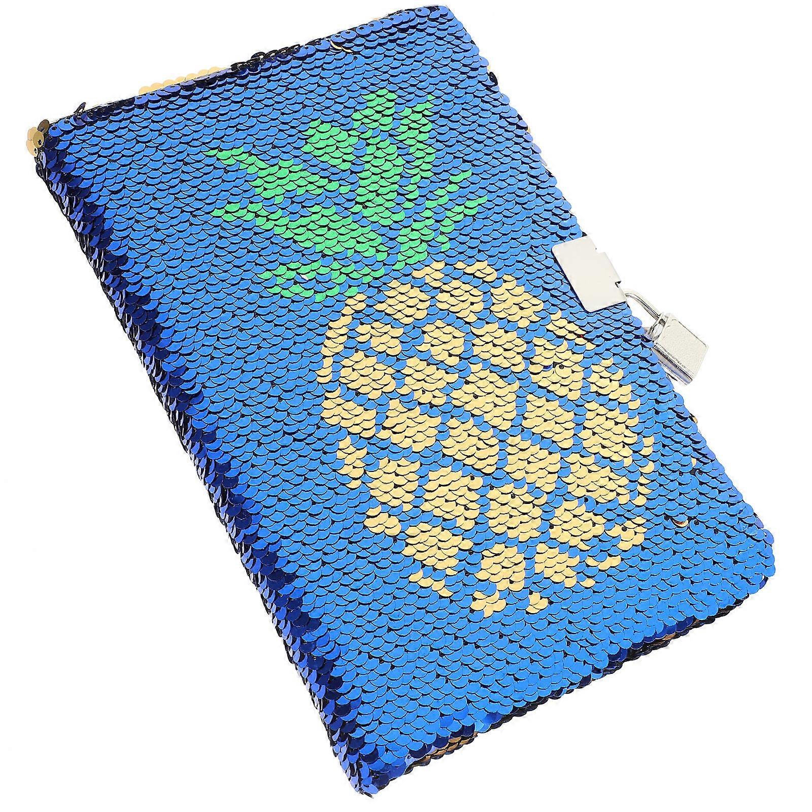 Lockable Notebook for Writing 4Pcs Glitter Sequin Diary with Cover