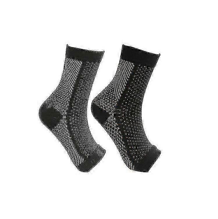 2pairs Neuropathy Compression Socks with Ankle Arch Support