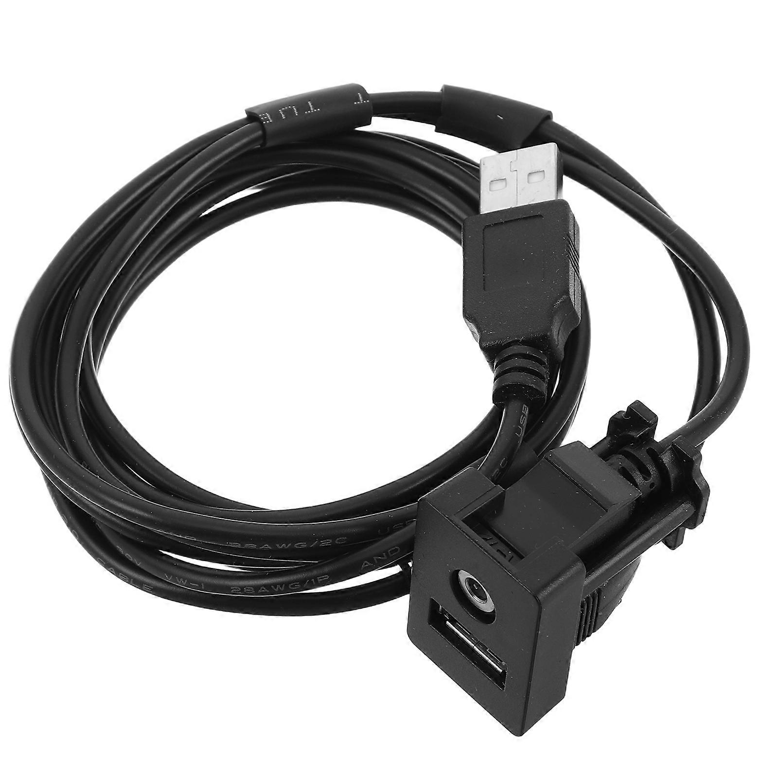 USB Aux Extension Cable for Car Audio System with 5Pcs Adapter Set