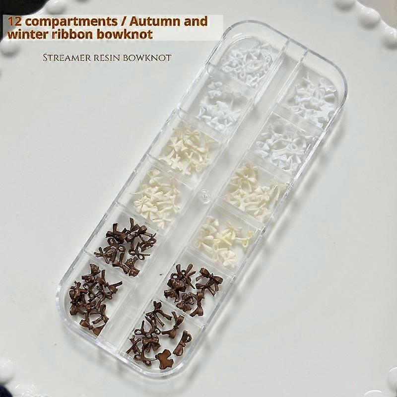 Outils de manucure cor��en doux n?ud papillon Nail Art d��cor multicolore l��opard ruban charme beaux accessoires.