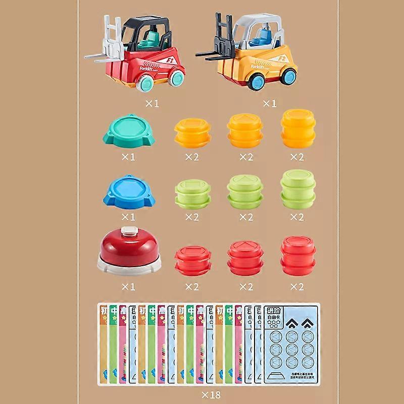Respond Color Stacking Toys Interactive Board Game Early Educational Parent-child Matching Kid Crazy Forklift Training