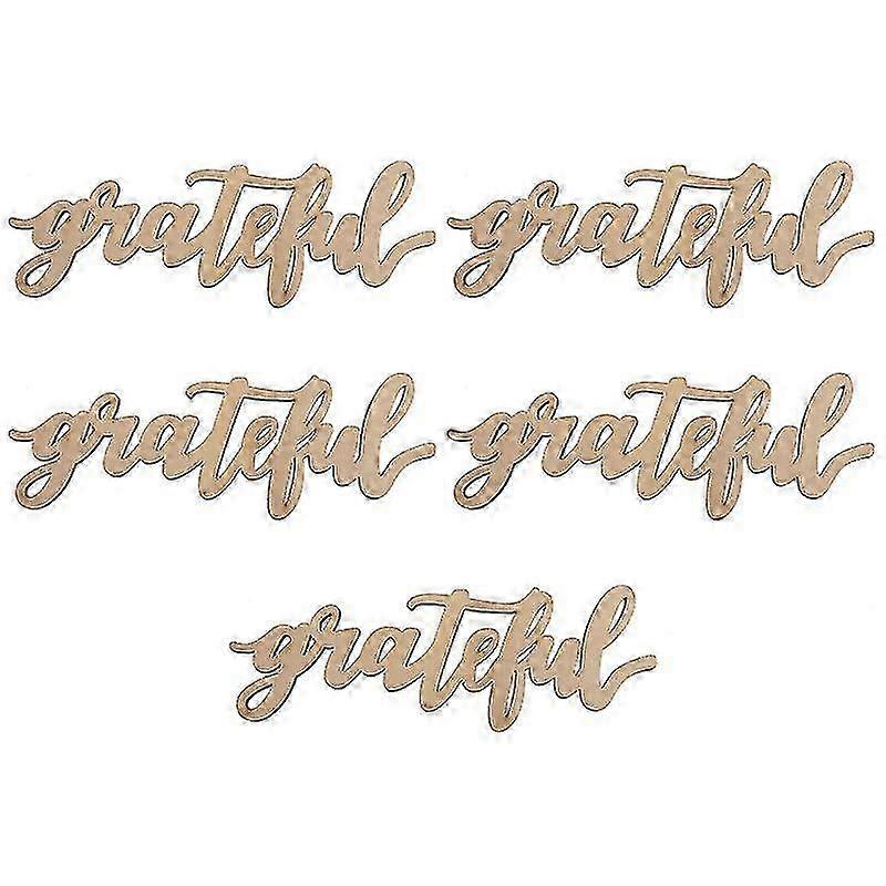 5pcs Grateful Wood Sign-c