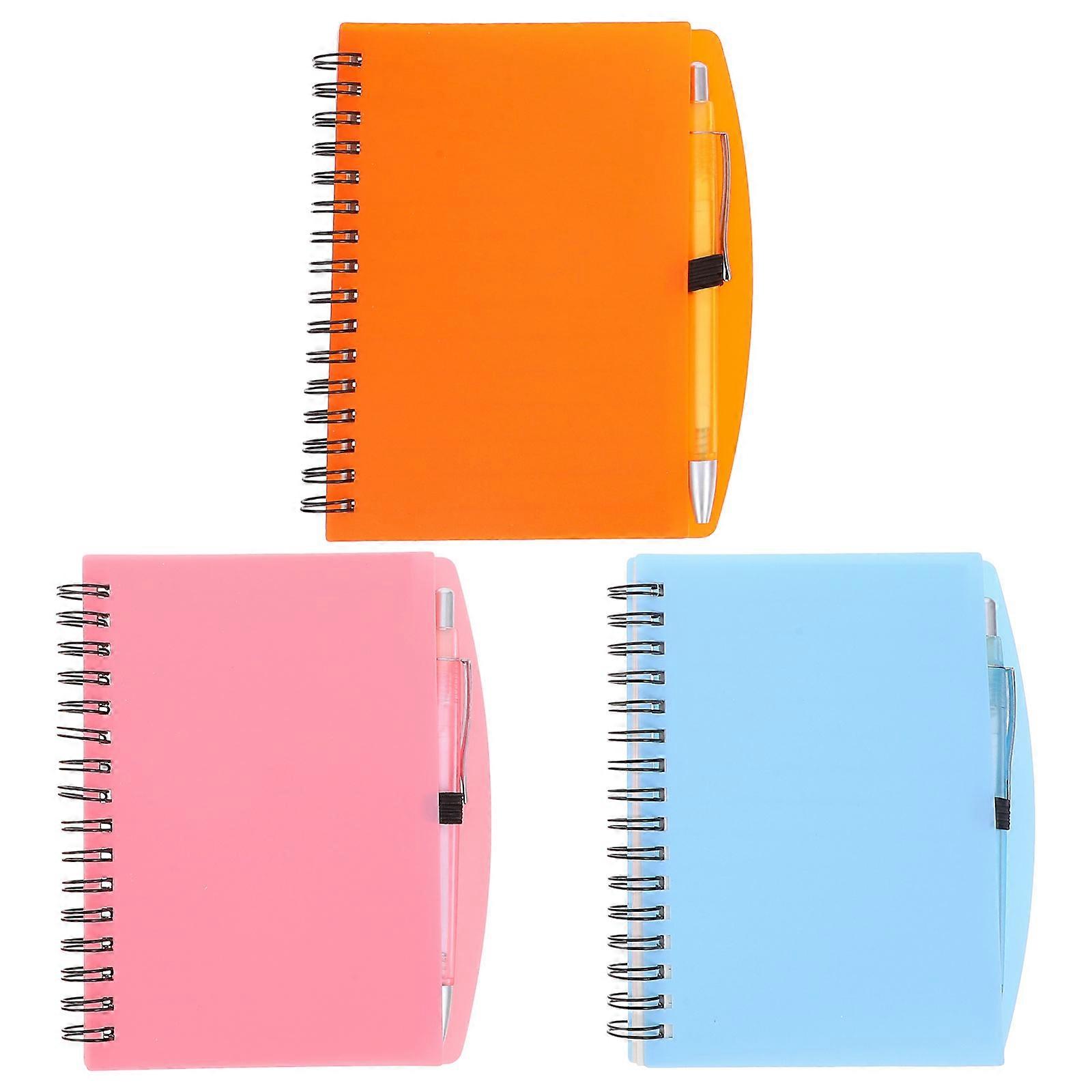 Coil Notebook for Noting 3Sets Spiral Notebooks Assorted Colors Included