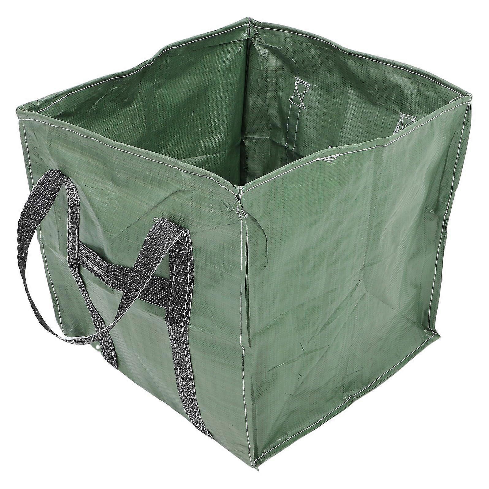 Large Capacity Garden Waste Bag with Stable Square Bottom, WaterResistant Reusable Leaf Sack