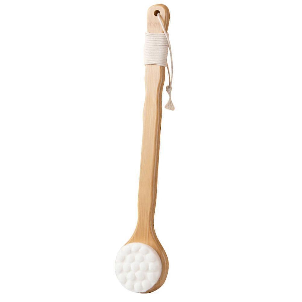 Light Yellow Shower Brush for Bathing Use Fibre Back Scrubber