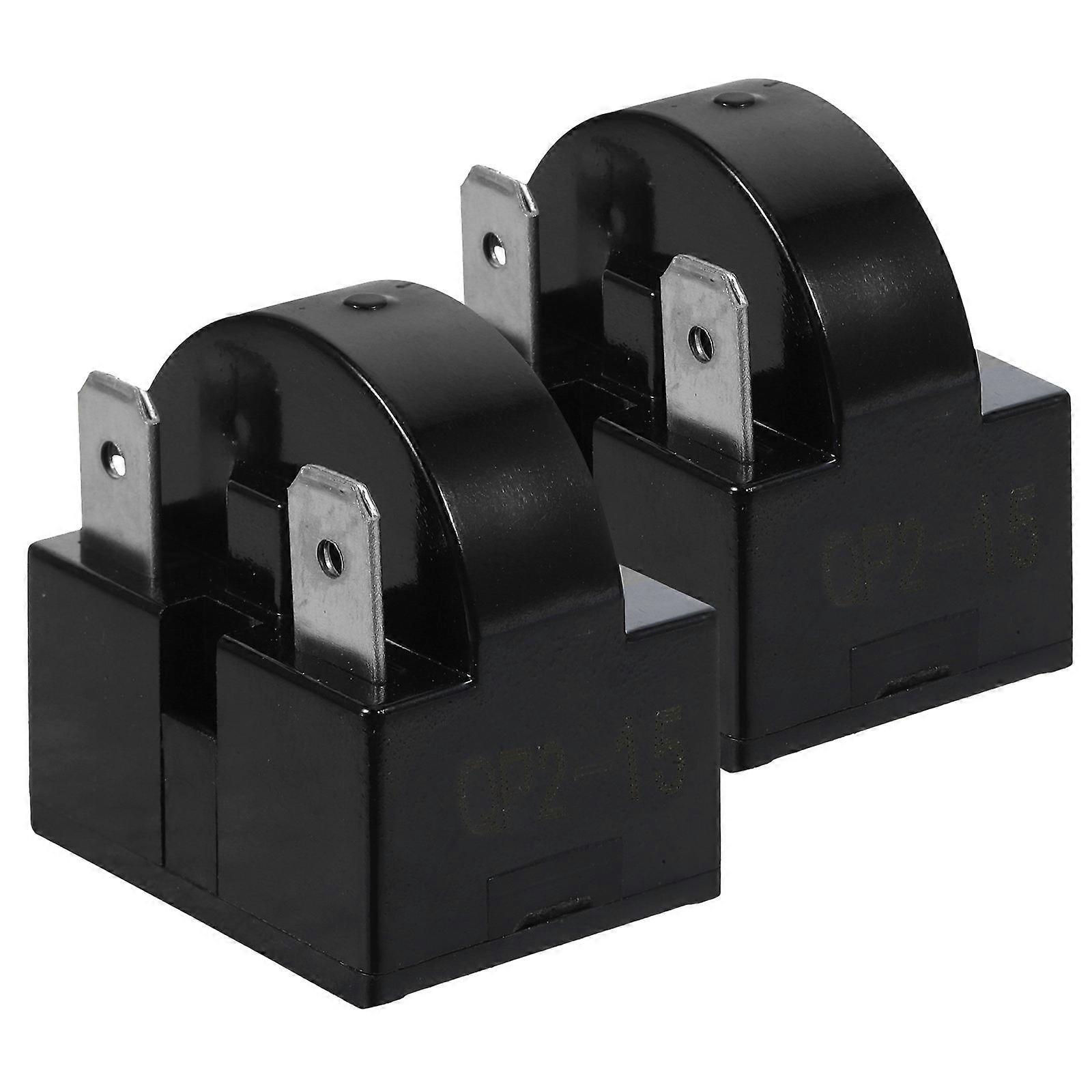 Ptc Starter 2Pcs Refrigerator Compressor Overload Protector Replacement