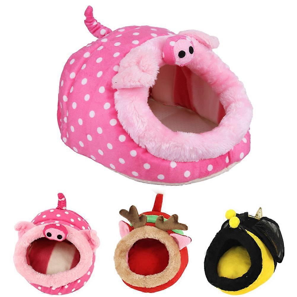 Mini Cages for Small Animals Featuring Pig Shape Comfortable Sleeping in 1Set