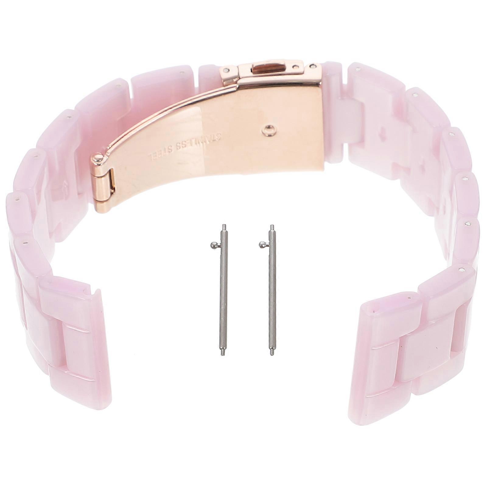 Resin Watch Band for Replacement Strap with Resin Material Pink