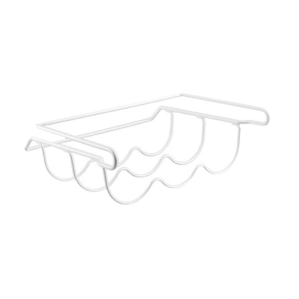 Fridge Bottle Organizer with SpaceSaving Design for Beer and Wine, Under Shelf Refrigerator Rack