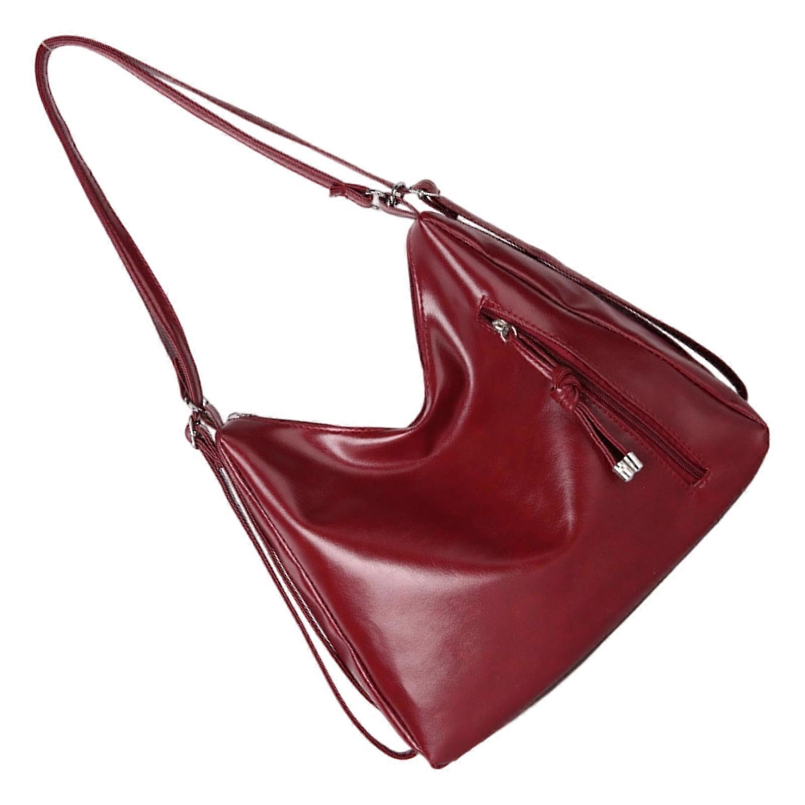 Functional Large Capacity Backpack For Hand Shoulder Or Crossbody Carry With Spacious Interior And Multiple Pockets  Red