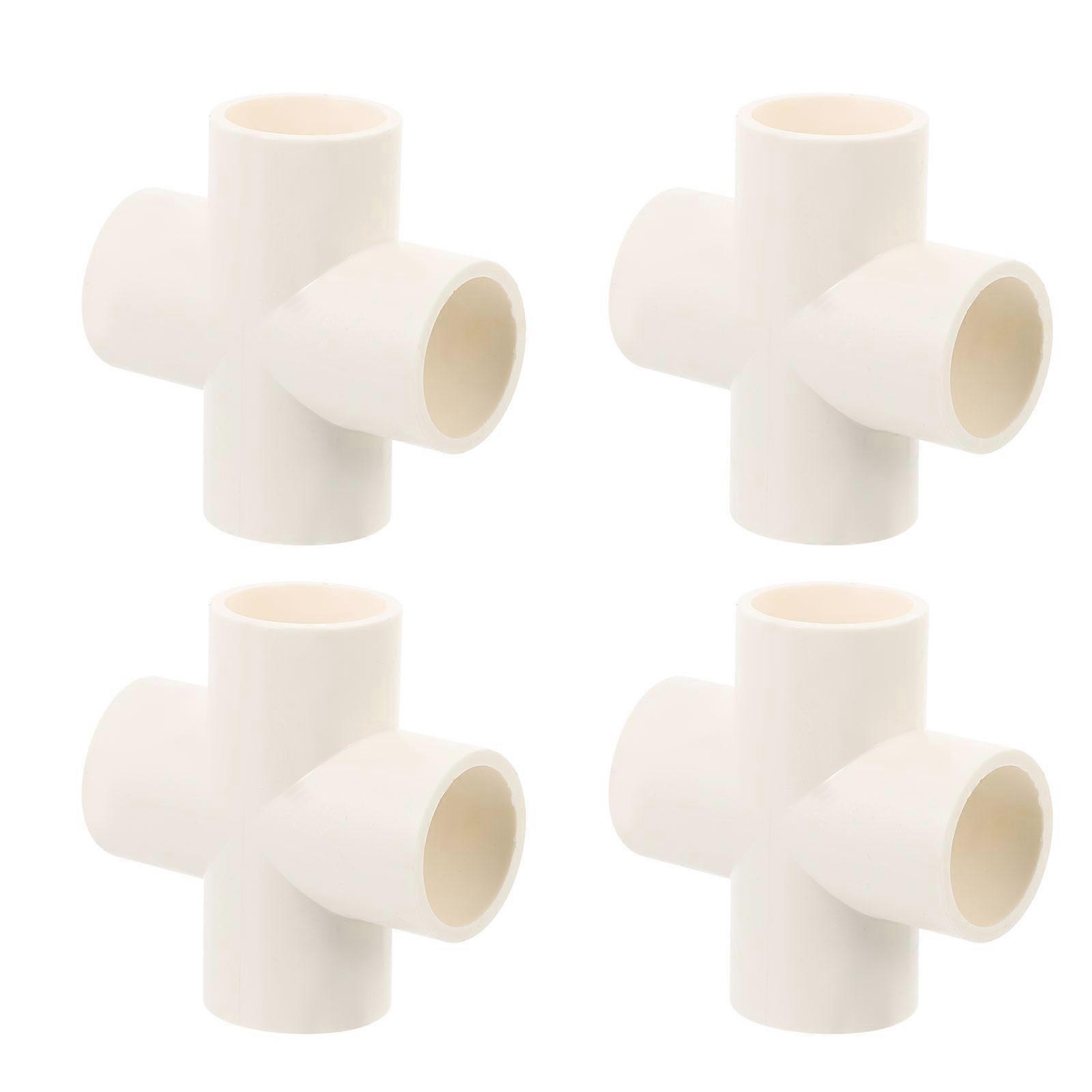 PVC-rørforbindelse Rørforbindelse Offset Support Blank overflade Horisontale og lodrette planforbindelser 4 stk.