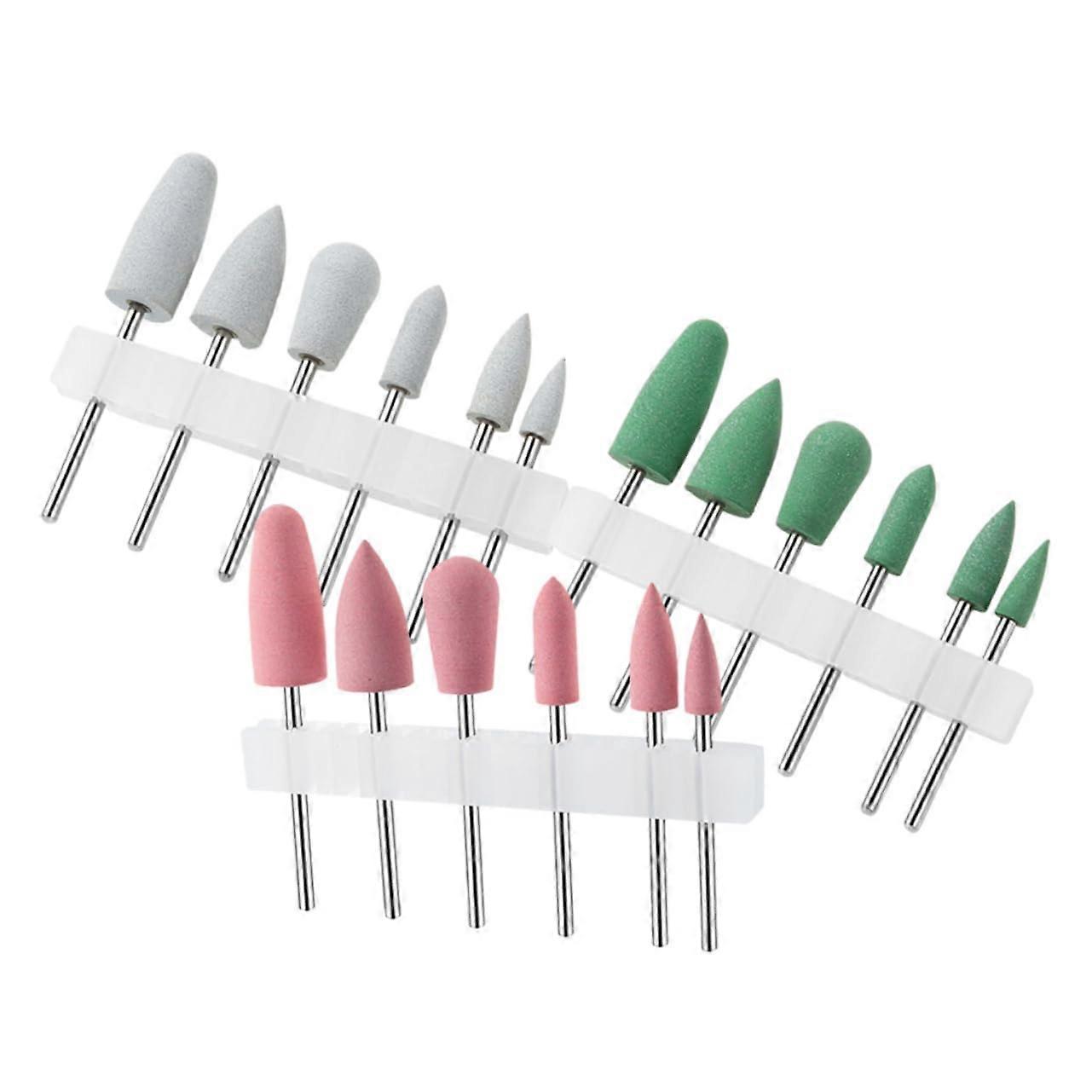 Nail Drill Bit Set 18pcs Silicone for Fast Cuticle Removal and Precision Nail Shaping