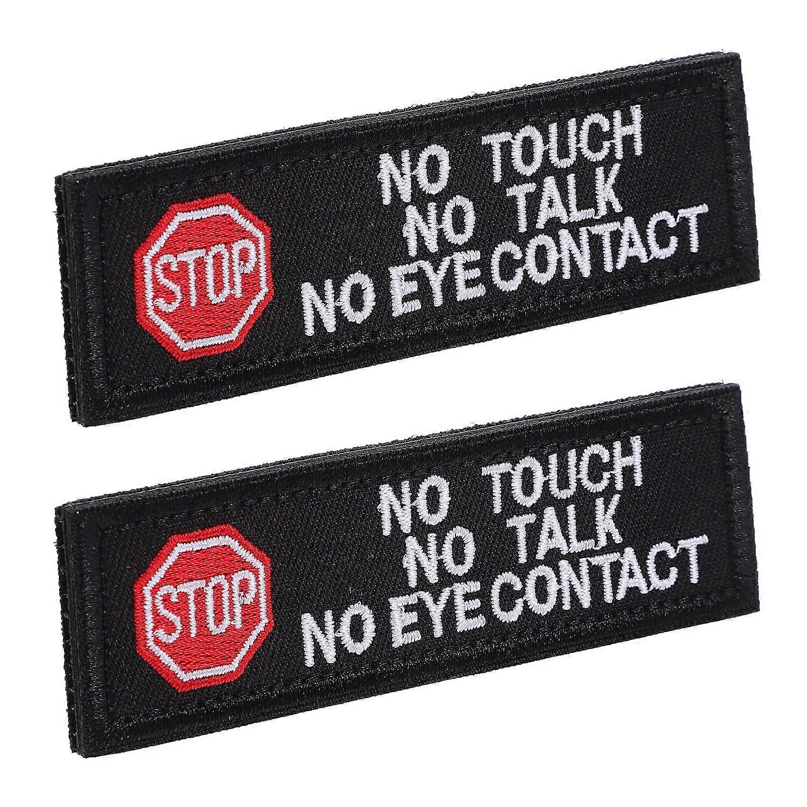Embroidery Service Dog Patch for Identification 10Pcs Black Polyester Patches