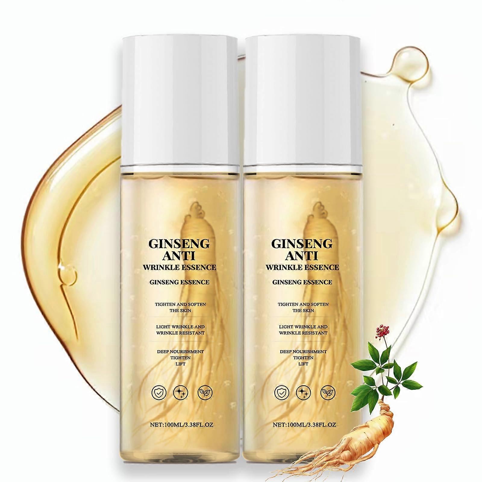 Ginseng Face Serum Anti Aging Essence Deep Hydration Wrinkle Reduction 2PCS