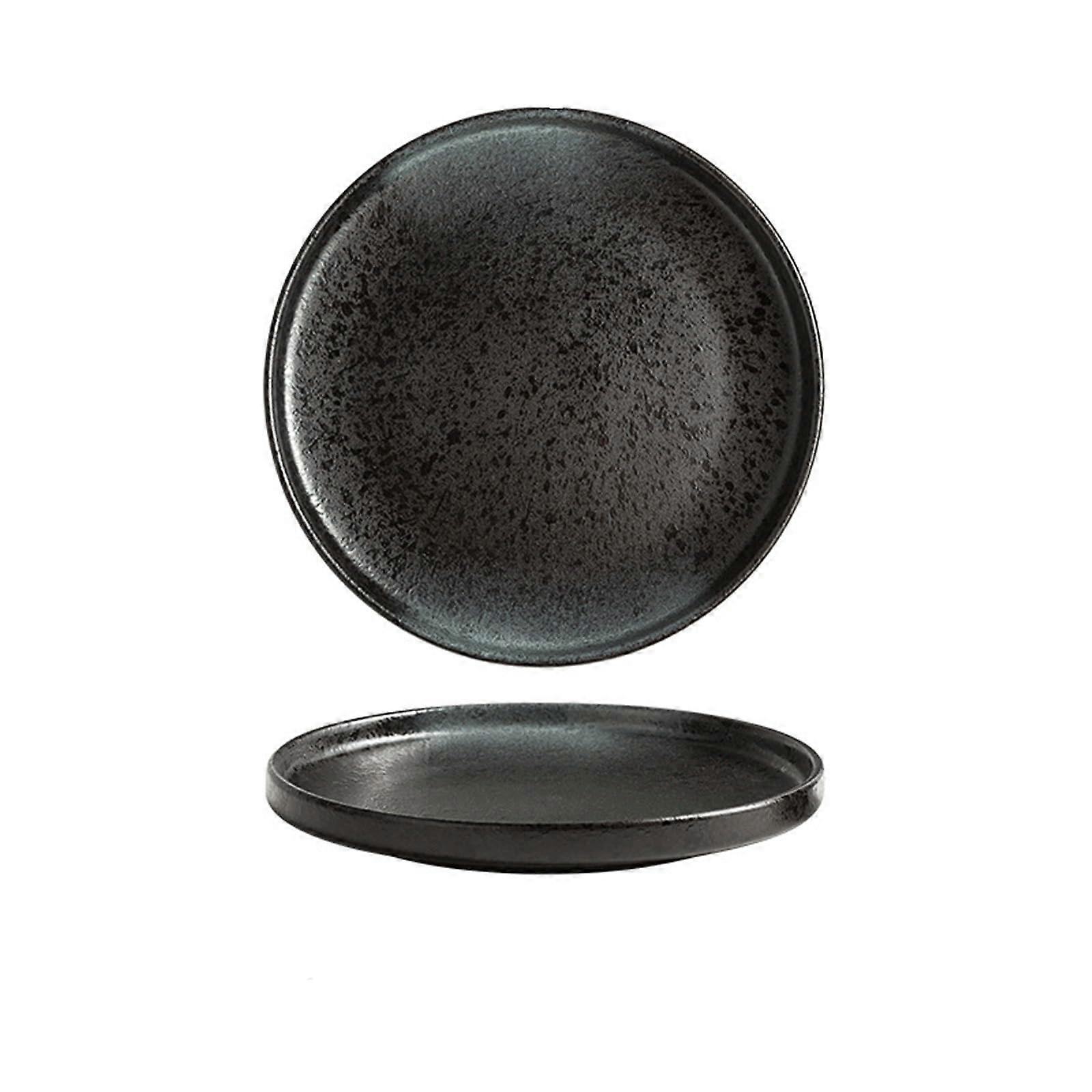 Ceramic Dinner Plates Set with Elegant Textured Matte Design, Oven Dishwasher Microwave Safe
