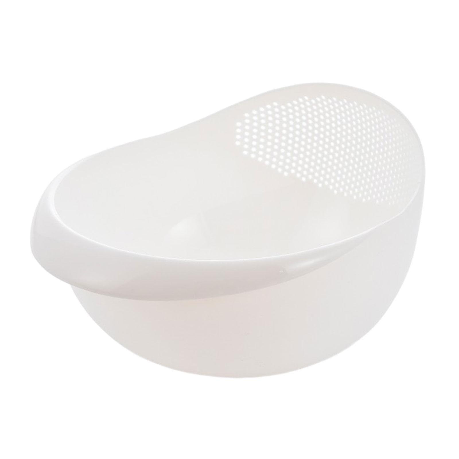 Rice Washing Bowl with Handle, MultiPurpose Kitchen Strainer for Rice, Pasta, Fruit and Vegetables