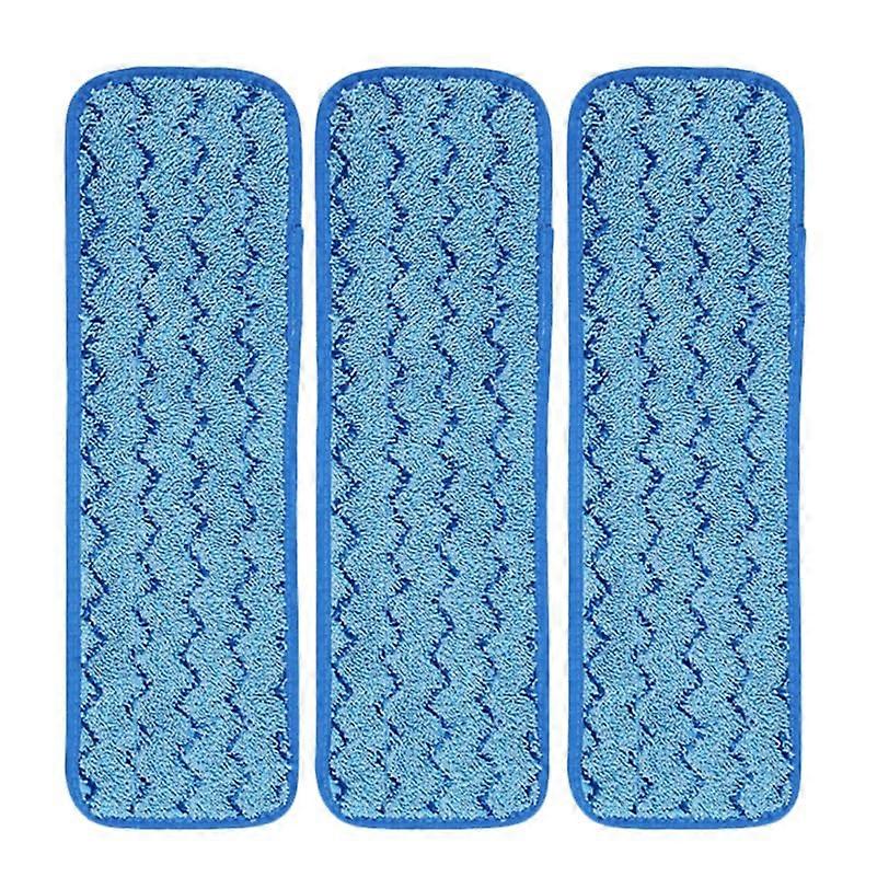 Microfiber Mop Pads Replacement, Reusable Washable Refills for Floor Cleaning, 3 Pack, 45x14cm