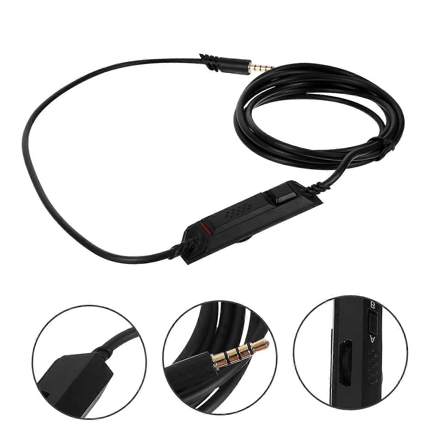 2m Gaming Headset Replacement Cable with Inline Mute, Dual Mic Modes and Volume Control