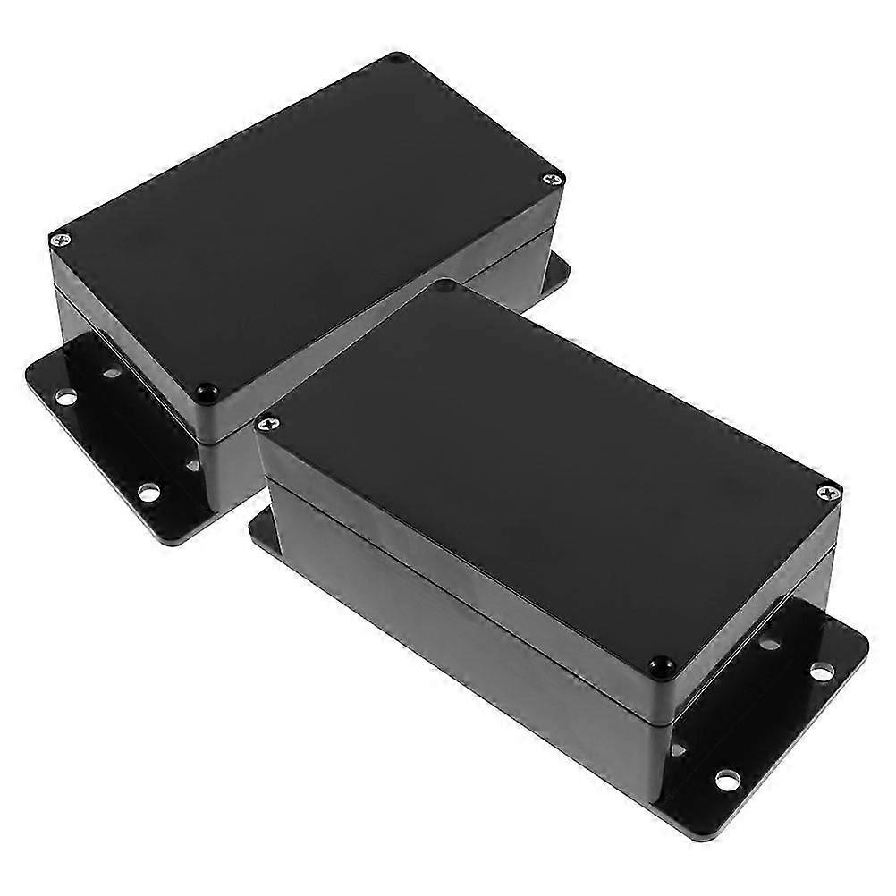 2pcs Waterproof Plastic Electrical Project Case Power Junction Boxes with Fixed Ear for DIY Projects