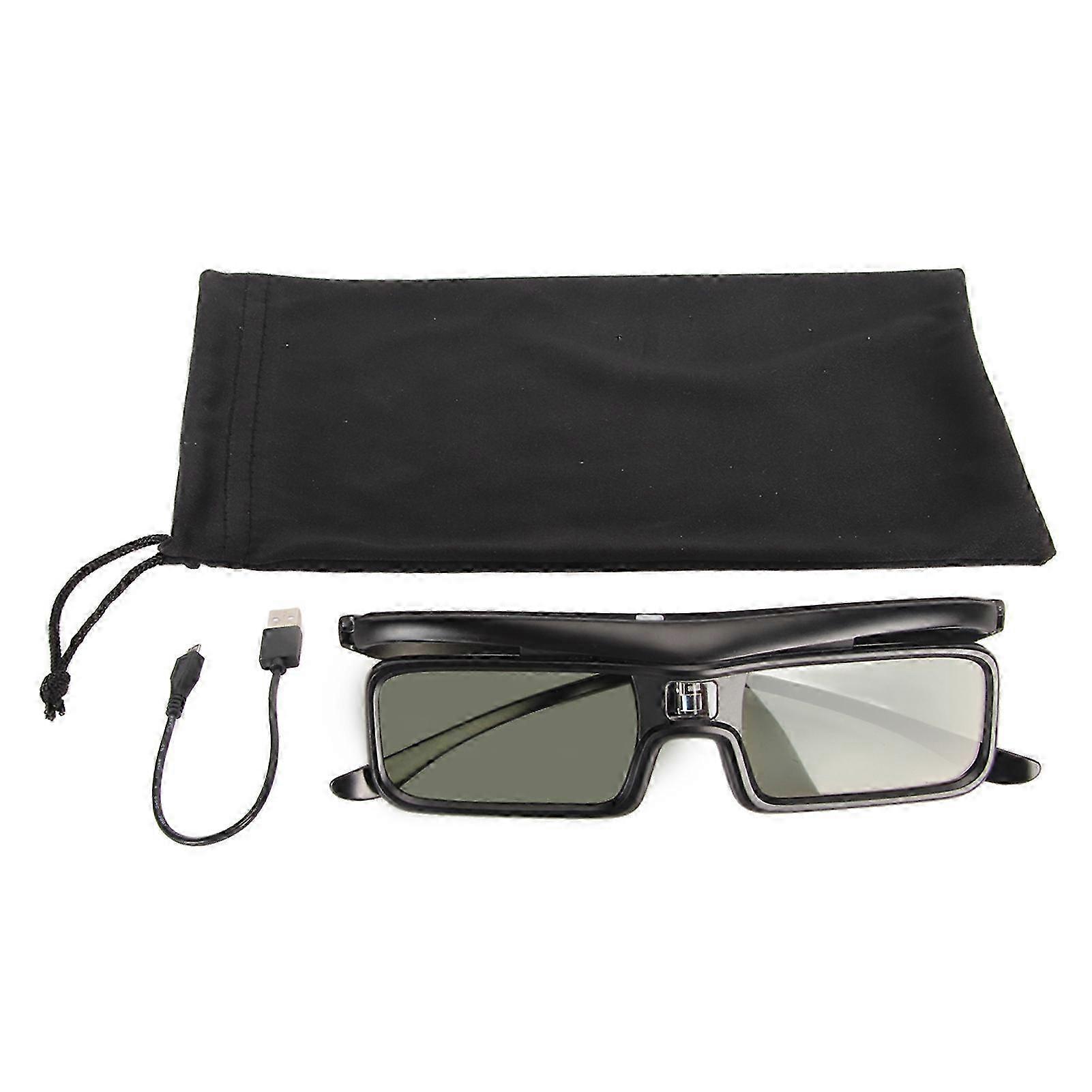 Active Shutter 3D Glasses 144Hz Refresh Rechargeable 3D Glasses for DLP LINK 3D Projector