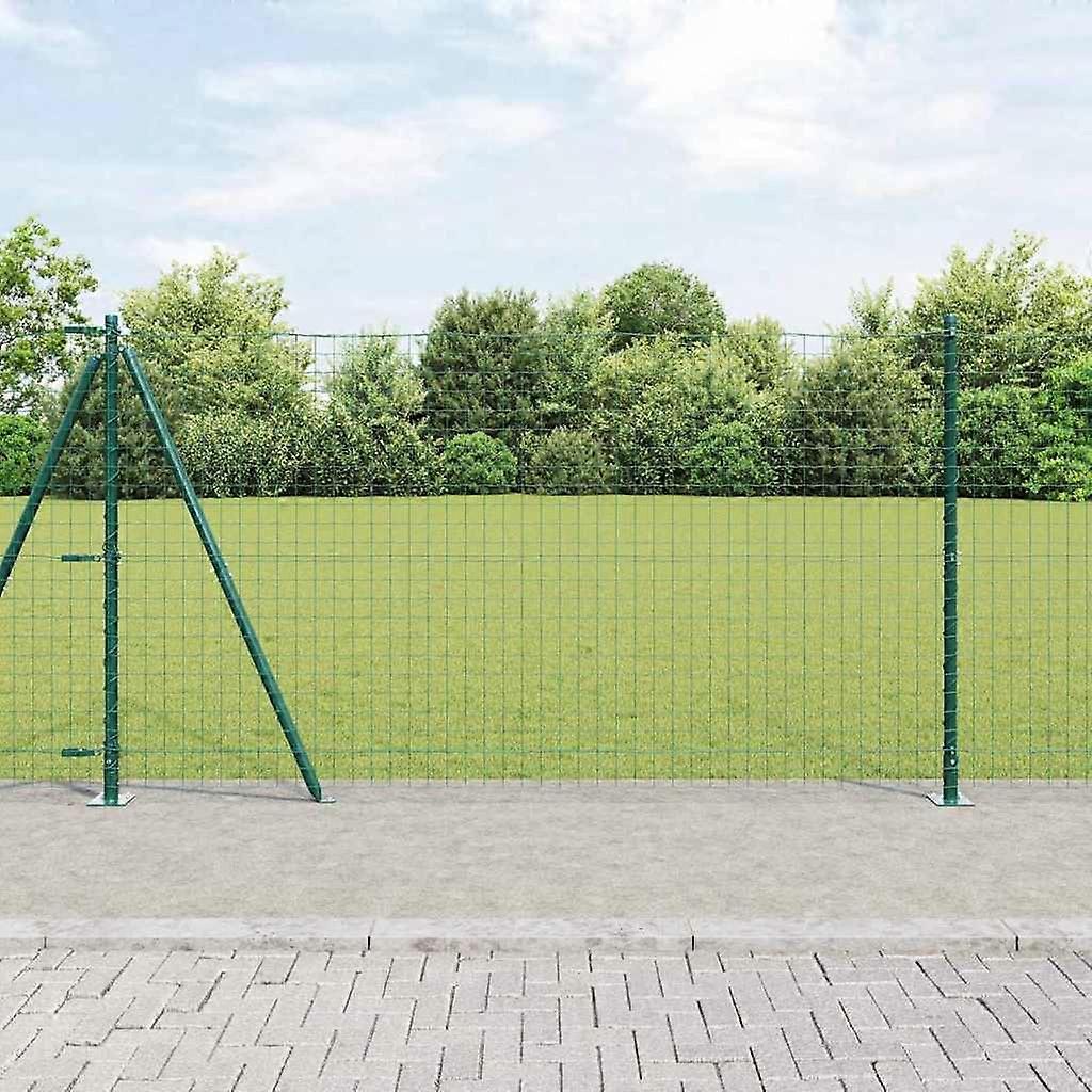 Zaunpfosten 13 pcs Grün Stahl