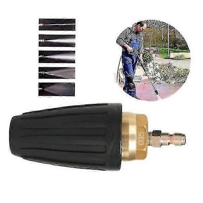 Rotating turbo nozzle for pressure washer high power