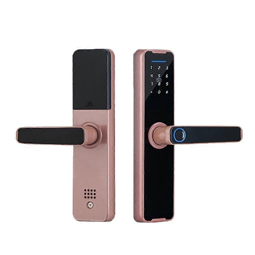 Smart Fingerprint Door Lock with Ergonomic Handle, Keyless Entry and Virtual Password Protection