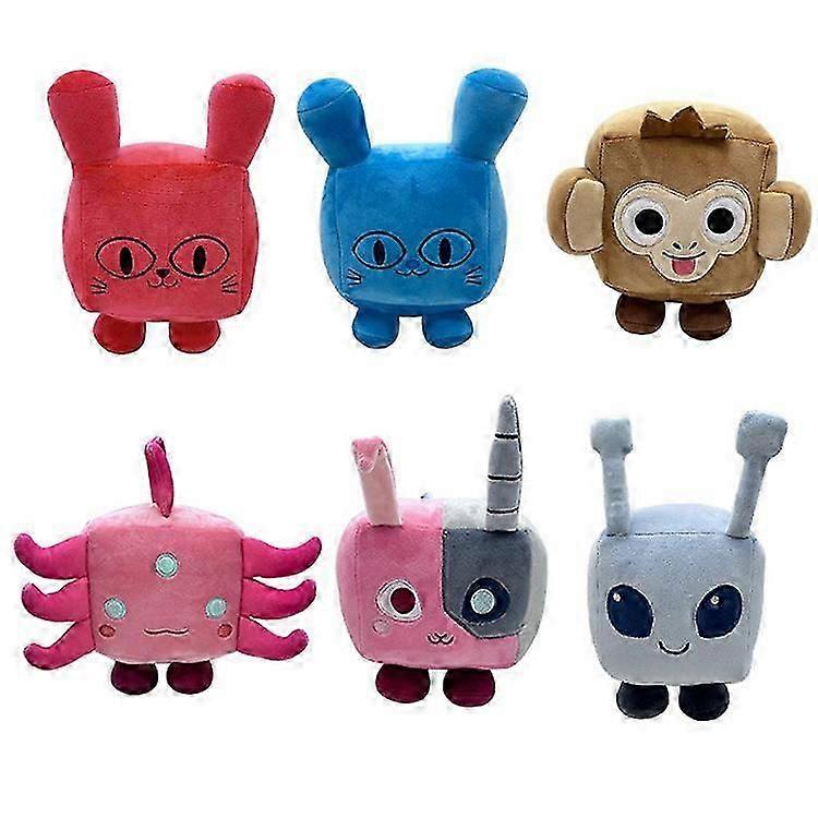 Cube cat plushie Cube monkey Cube alien plushie