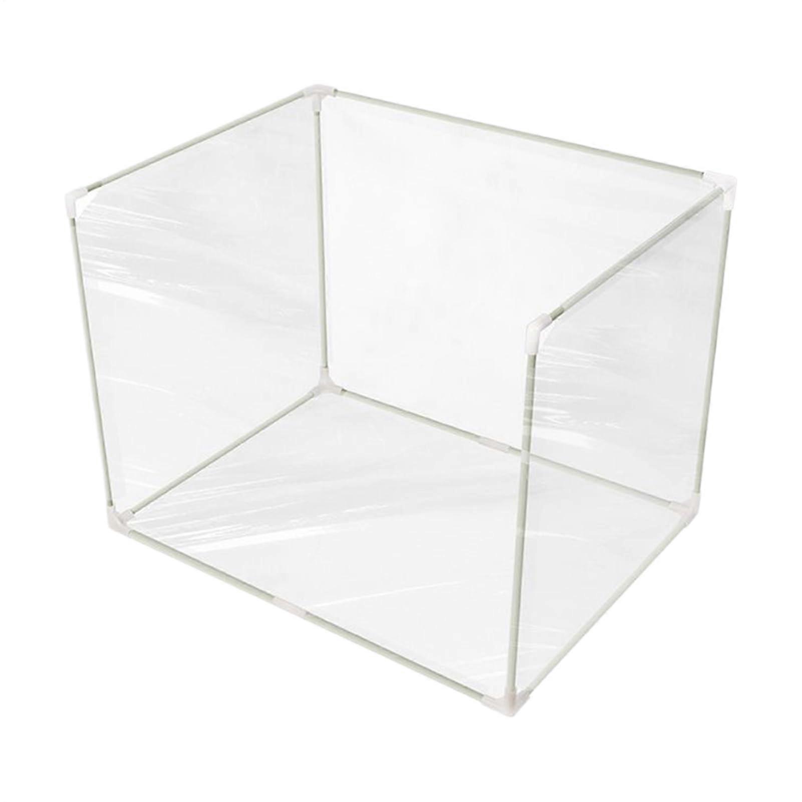 Cat Litter Box Splash Guard with Transparent  Sided Wall Shield, Easy Clean Foldable Pet Pee Protector for Home