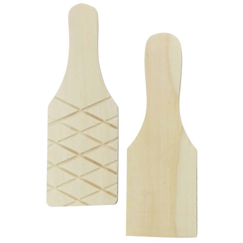 Wood Plate Clay DIY Tools for Use 2Pcs Handmade Paddles