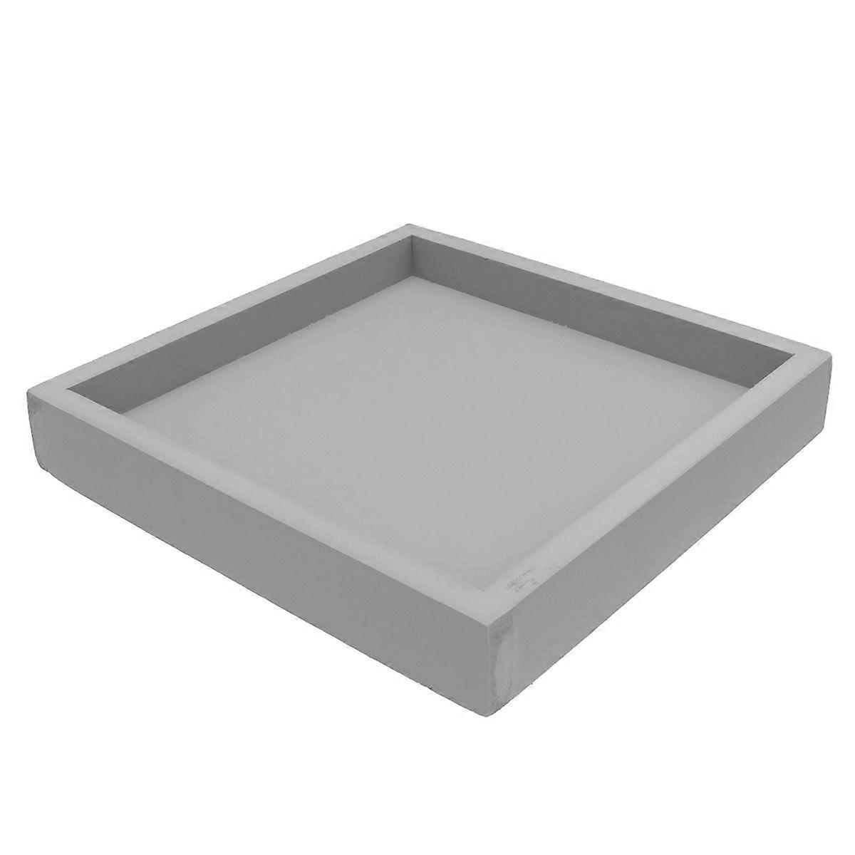 Grey Plastic Potted Plate Thicken Tray for Leakproof Support 3Pcs Set