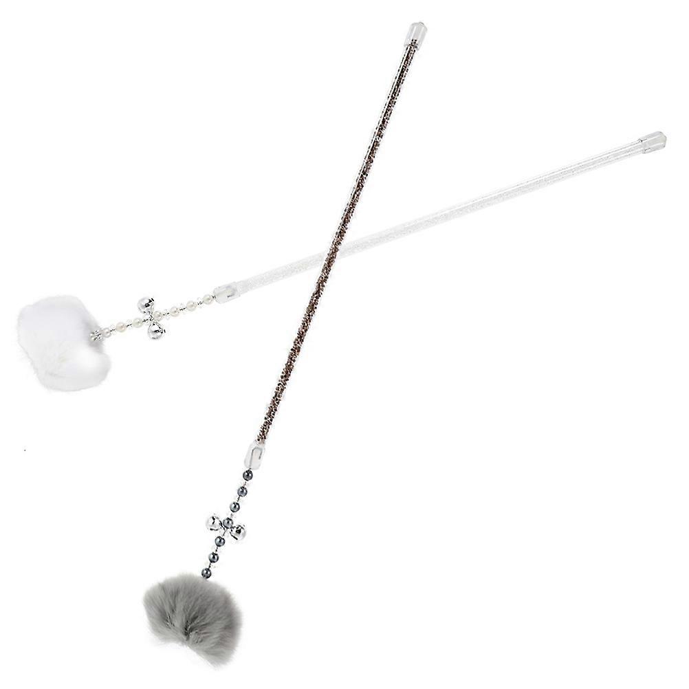 Cat Interactive Toy Plush Ball for Play and Exercise 2Pcs Cat Teasers