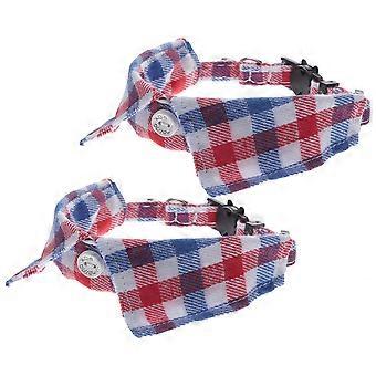 Small Pet Collar Adjustable Cat Collar with Bell for Safe Use 10Pcs