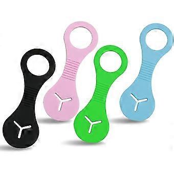 4pcs Silicone Dog Poop Bag Dispenser, Leash Waste Bag Holder for Walking & Biking