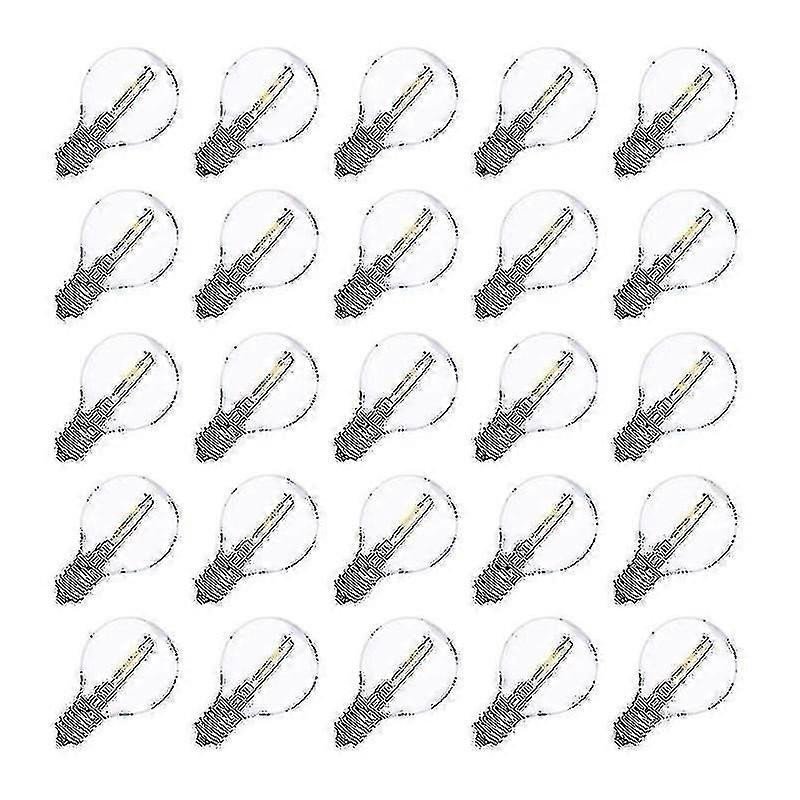 25-Pack E14 LED Filament Bulbs, 0.6W 2700K