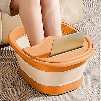 Opvouwbare voetenbademmer met deksel, draagbaar massagebad, acupressuurpunten, grote inhoud, reisvriendelijk en compact ontwerp