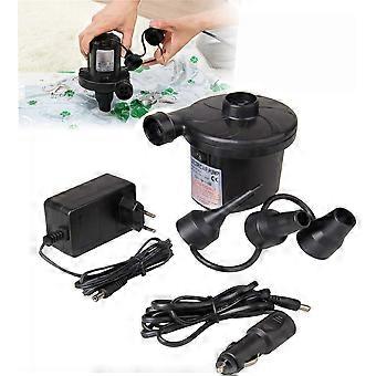 Elektrische Luftpumpe, tragbarer elektrischer Luftpumpenaufbläser, Wechselstrom 220–240 V, elektrischer Aufbläser/Ablasser mit 3 Düsen für Luftmatratzen, Schwimmbecken und Schwimmbetten