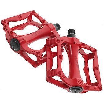 Røde terrengsykkelpedaler 2 stk. sykkelpedalerstatninger i aluminiumslegering