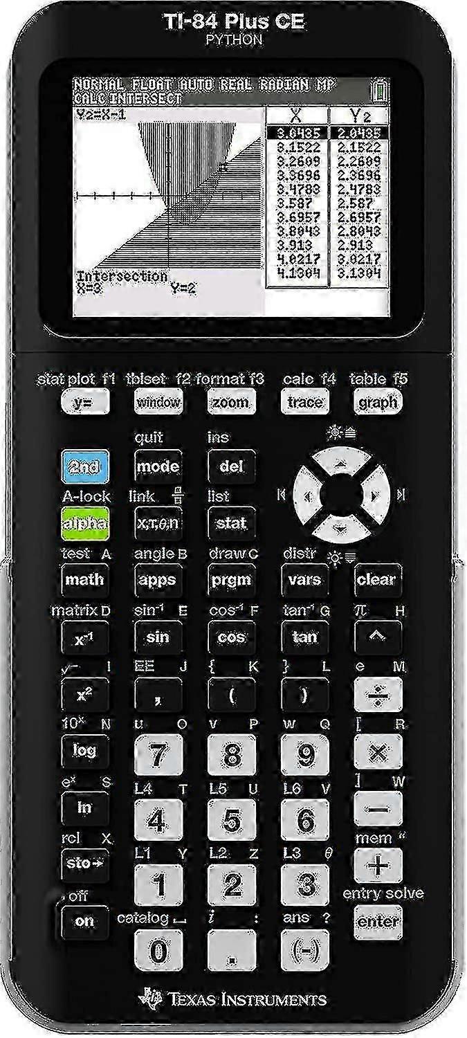 Ti-84 Plus Ce Farvegraf lommeregner, sort